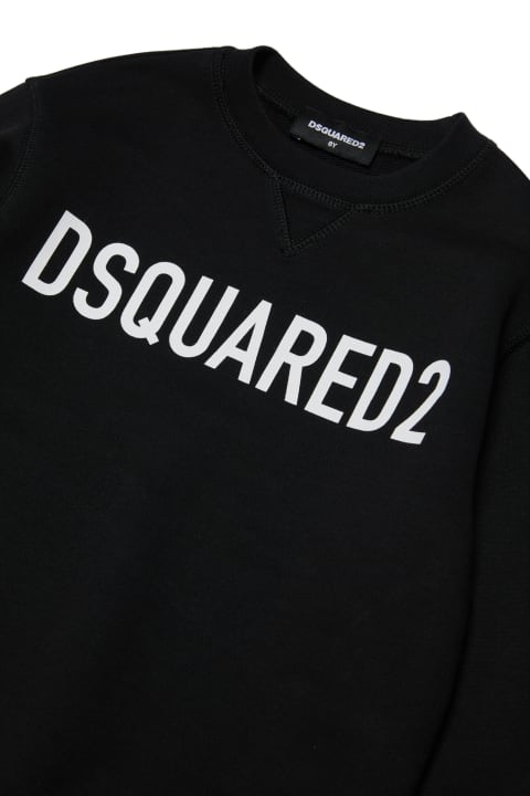 Dsquared2 for Kids Dsquared2 D2s737u Relax-eco Sweat-shirt Dsquared Organic Cotton Crew-neck Sweatshirt With Logo