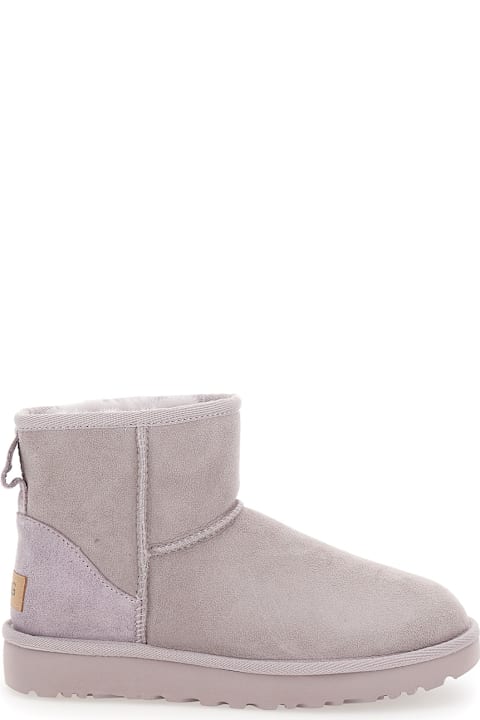 UGG لـ Women UGG Light Gray 'mini' Boots In Suede Woman