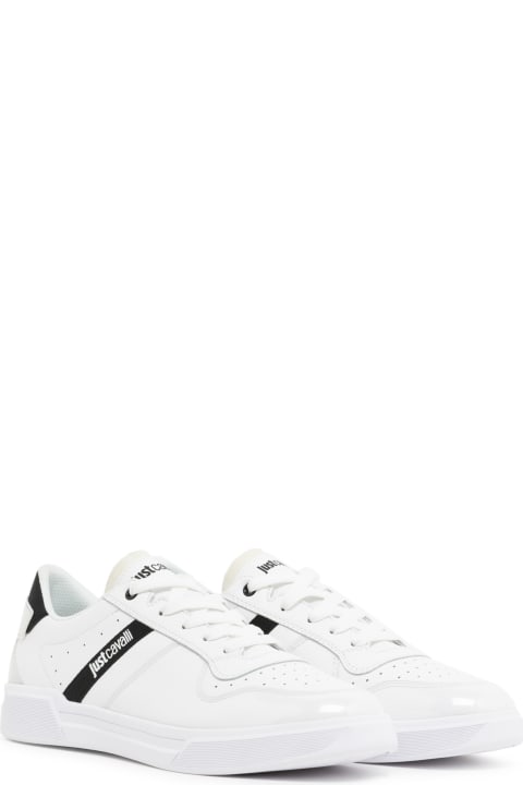 آخر صيحات الموضة من القسم الرجالي Just Cavalli Just Cavalli White Low Top Sneakers