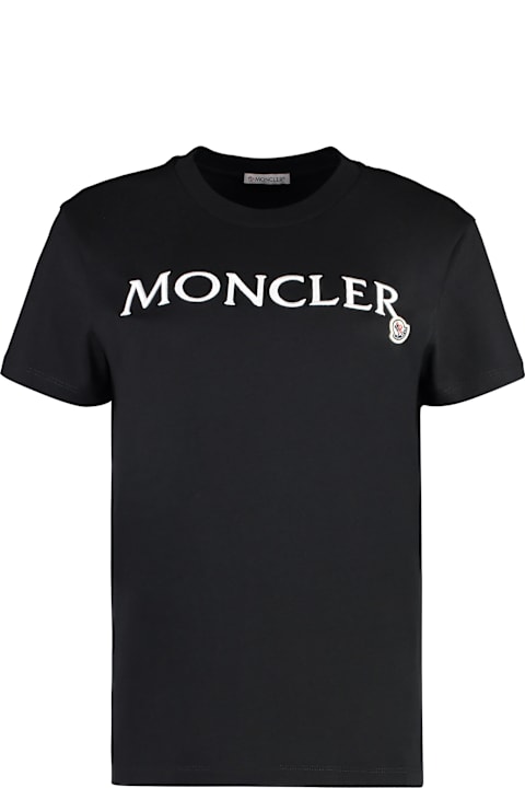 Moncler Topwear for Women Moncler Cotton Crew-neck T-shirt