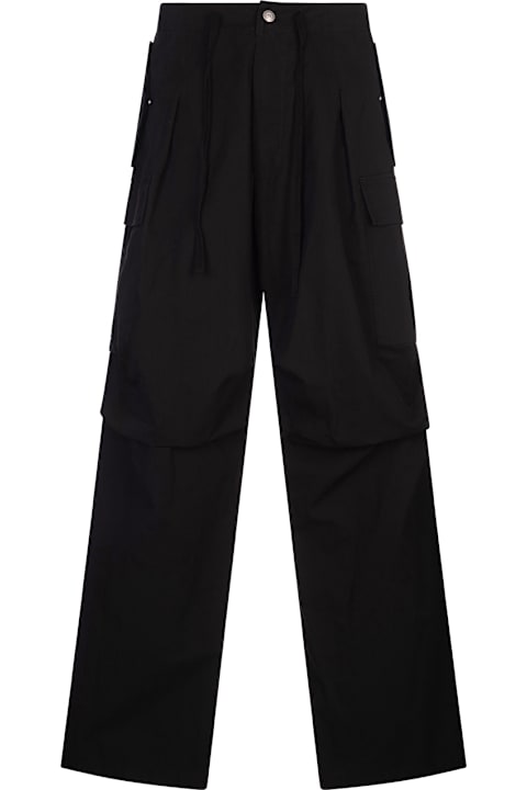 Alexander McQueen سراويل لـ القسم الرجالي Alexander McQueen Cargo Trousers With Pleat In Black