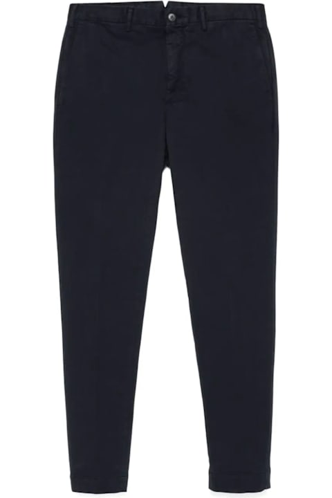 Incotex Pants for Men Incotex Midnight Blue Cotton Blend Trousers