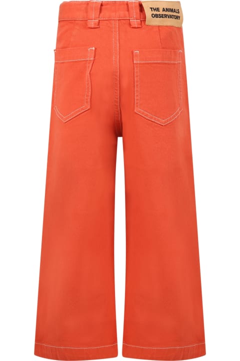 Red Trousers For Kids With Logo