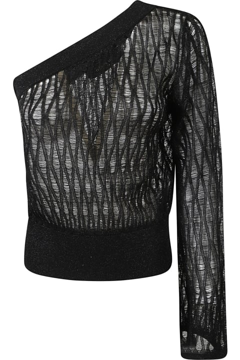 Federica Tosi Sweaters for Women Federica Tosi One-shoulder See-through Top