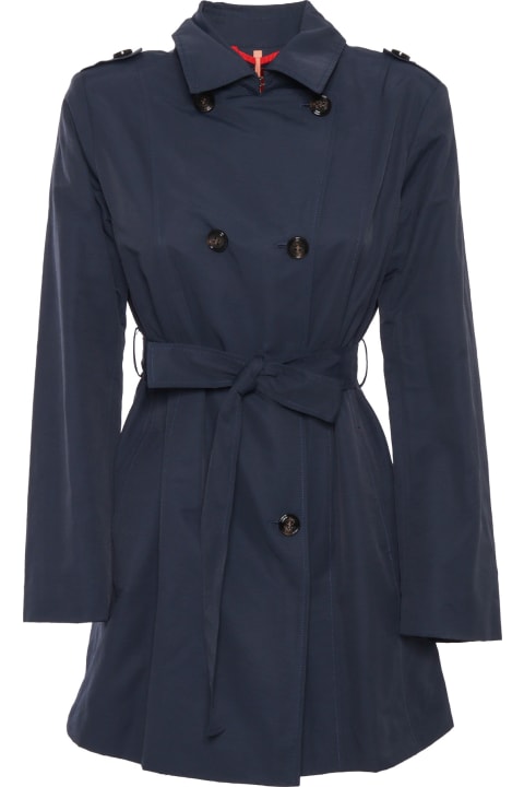 Coats & Jackets for Girls Max&Co. Blue Double-breasted Trench Coat