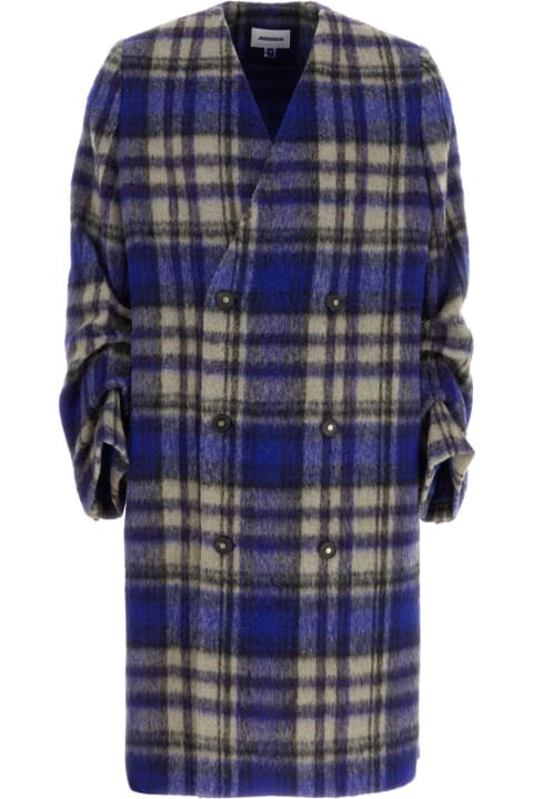 Ader Error Coats & Jackets for Men Ader Error Embroidered Wool Blend Coat