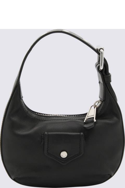 Moschino for Women Moschino Black Leather Biker Details Top Handle Bag