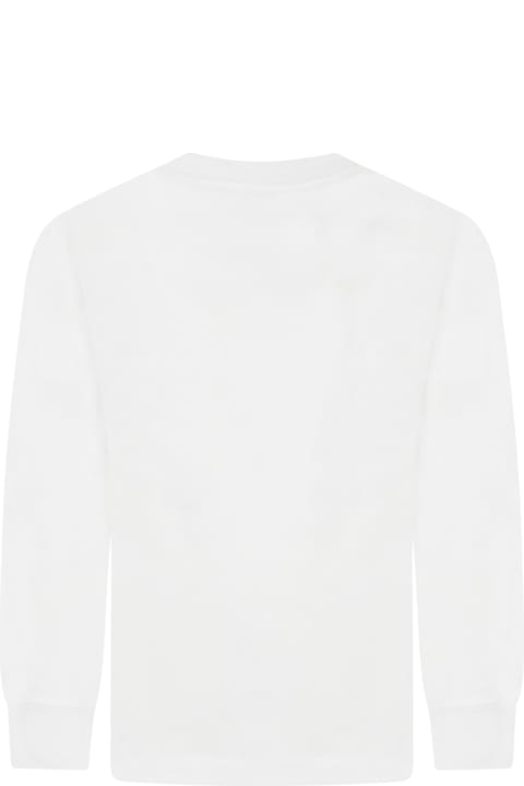 أدوات منزلية Ralph Lauren White T-shirt For Boy With Pony Logo
