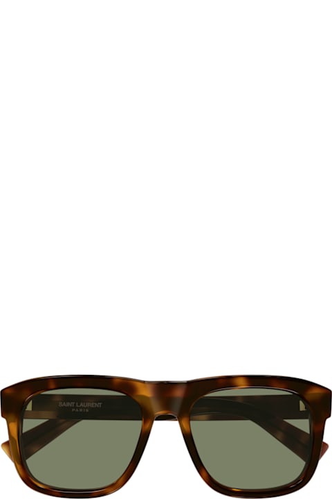 Eyewear Sale for Men Saint Laurent Eyewear Saint Laurent Sl 558 Sl Logo 011 Havana Green Sunglasses