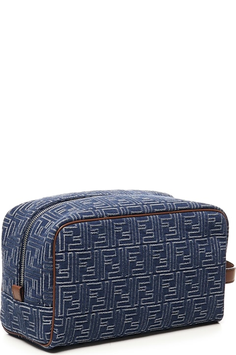 Fendi Men Fendi Beauty Case Medium Ff Jacquard