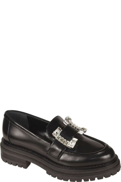 Sergio Rossi Shoes for Women Sergio Rossi Embellished Slip-on Loafers