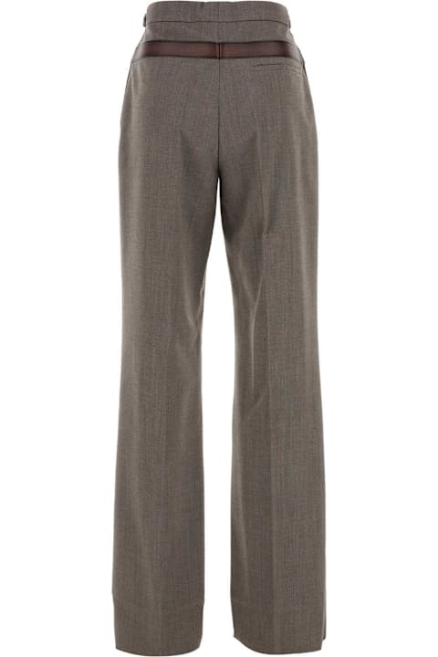 Prada Pants & Shorts for Women Prada Melange Cappuccino Polyester Blend Palazzo Pant