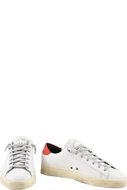 Men's White / Red Sneakers