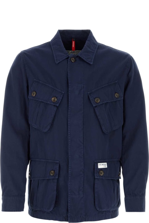 Fay Coats & Jackets for Women Fay Navy Blue Cotton Blend Jacket