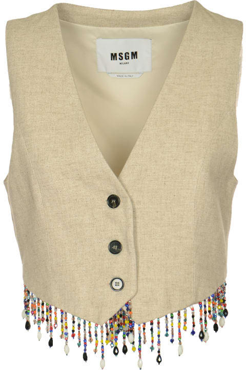 MSGM Coats & Jackets for Women MSGM Fringed Hem Vest