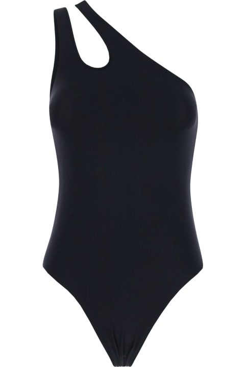 ウィメンズ 水着 Federica Tosi Black Cut Out Swimsuit In Techno Fabric Stretch Woman