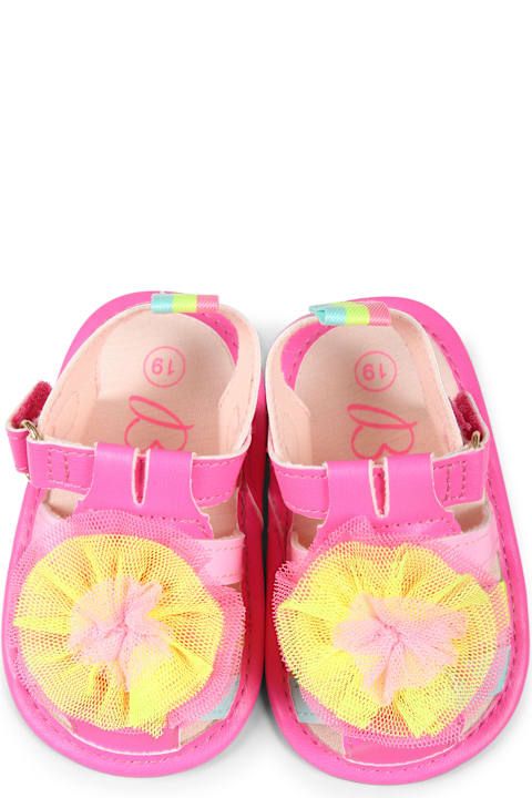 Billieblush Shoes for Baby Boys Billieblush Fuchsia Sandals For Baby Girl With Ruffles