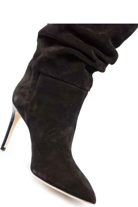 Paris Texas Shoes for Women Paris Texas Black Slouchy Pointed Boots With Stiletto Heel In Suede Woman