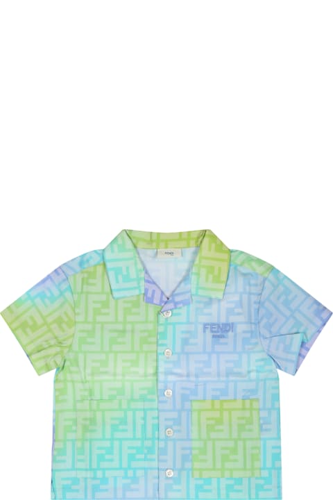 Multicolor Shirt For Baby Boy With Iconic Double Ff