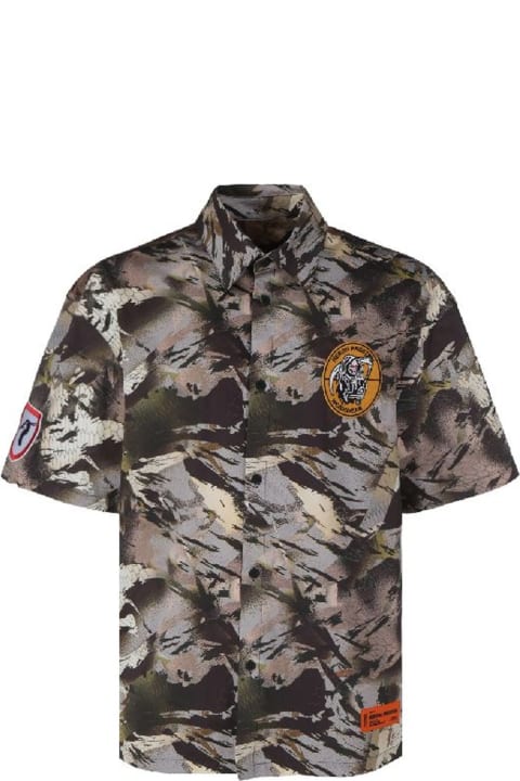 メンズ HERON PRESTONのシャツ HERON PRESTON Camouflage Popline Shirt