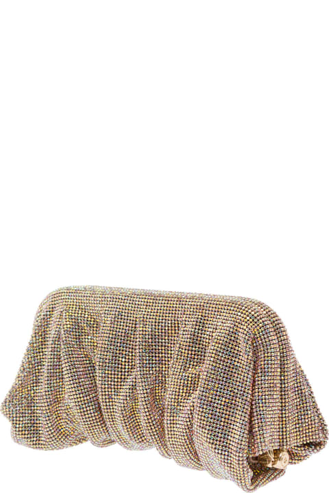 ウィメンズ Benedetta Bruzzichesのクラッチバッグ Benedetta Bruzziches 'venus La Grande' Pink Clutch Bag In Fabric With Allover Crystals Woman