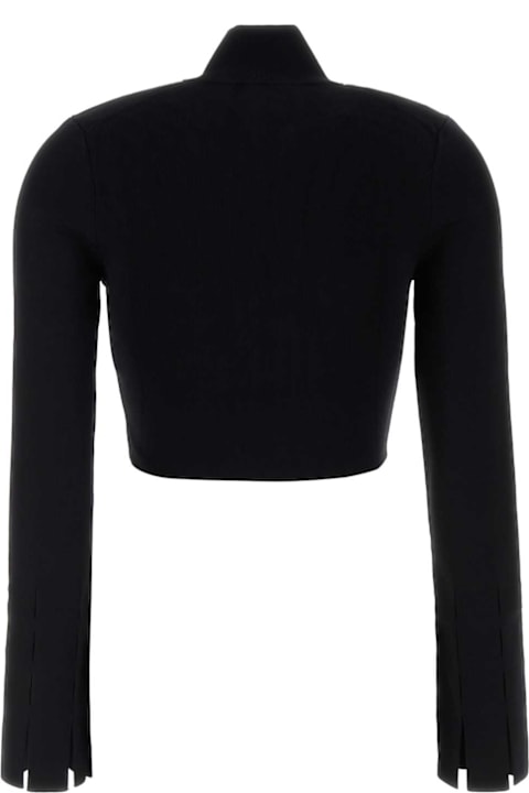 Nanushka for Kids Nanushka Black Stretch Viscose Blend Izan Cardigan