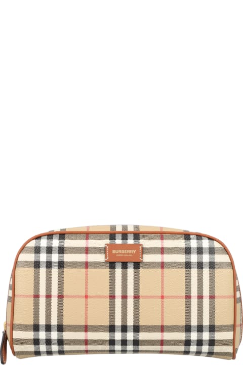 Burberry London Clutches for Women Burberry London Medium Check Travel Pouch