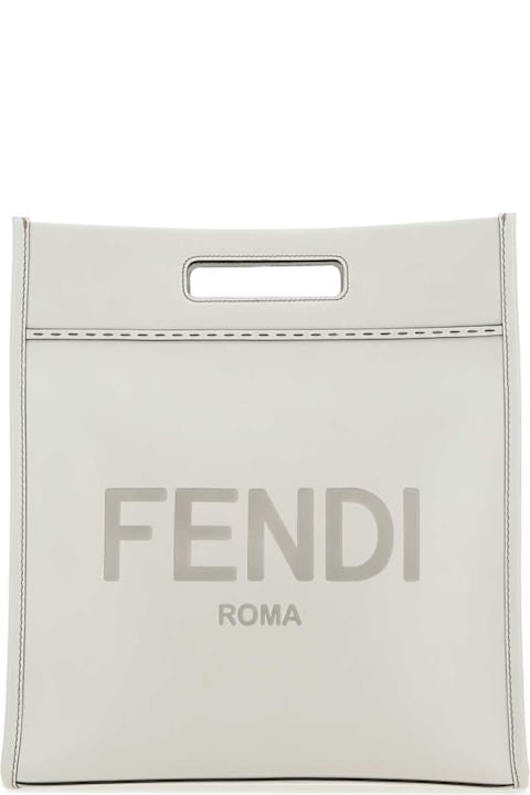 メンズ トートバッグ Fendi Ice Leather Shopping Bag