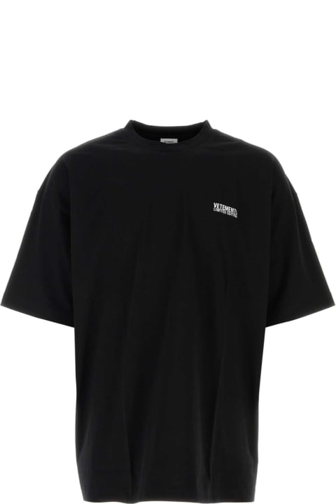 VETEMENTS for Men VETEMENTS Black Cotton T-shirt
