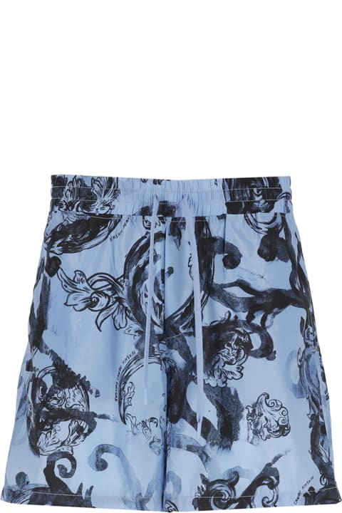 Versace Jeans Couture for Men Versace Jeans Couture Swim Trunks With Watercolor Print
