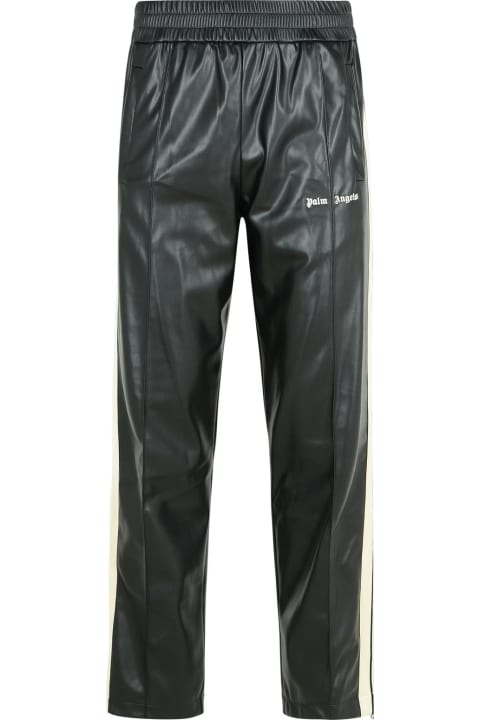 Palm Angels Pants for Men Palm Angels Leather Effect Track Joggers