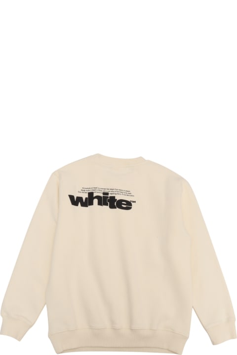 Off-White for Kids Off-White Type Graphic Crewneck Off White - Black