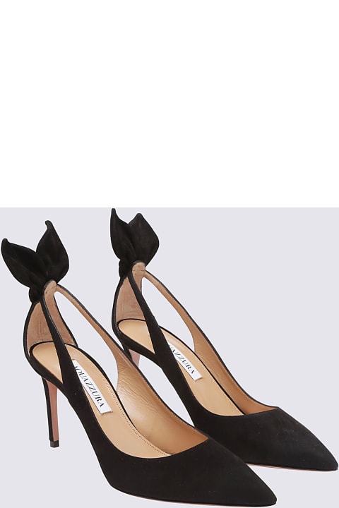 Aquazzura Black Suede Pumps