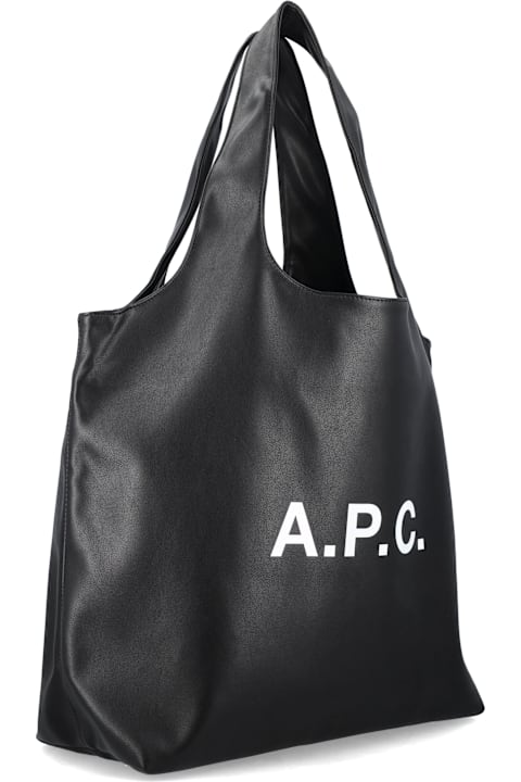 Homeware A.P.C. A.p.c. Ninon Black Small Faux Leather Tote