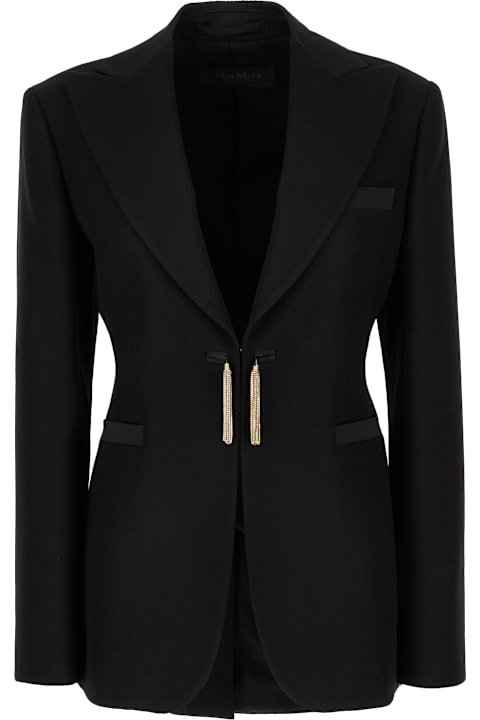 Max Mara Pianoforte Clothing for Women Max Mara Pianoforte Black Wool Blazer