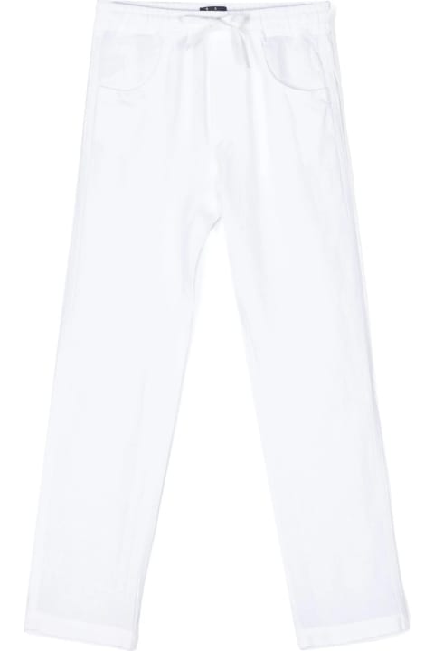 Il Gufo for Kids Il Gufo White Linen Trousers With Drawstring