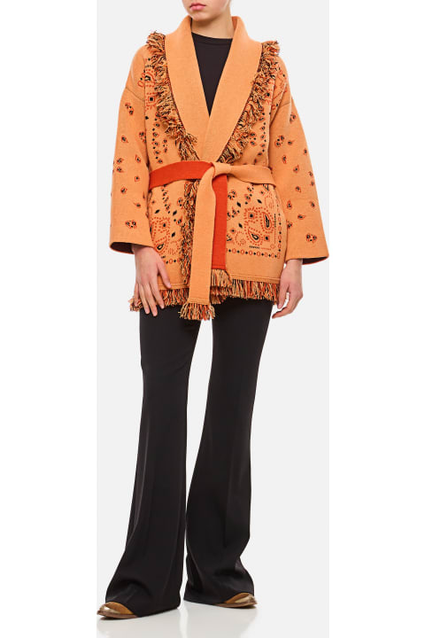 Alanui Coats & Jackets for Women Alanui Bandana Jacquard Cashmere Cardigan