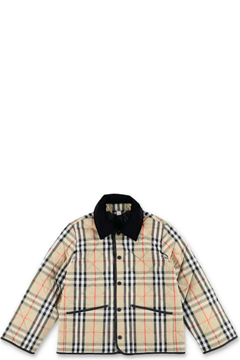 Homeware Burberry Burberry Quilted Nylon Check Jacket For Kids