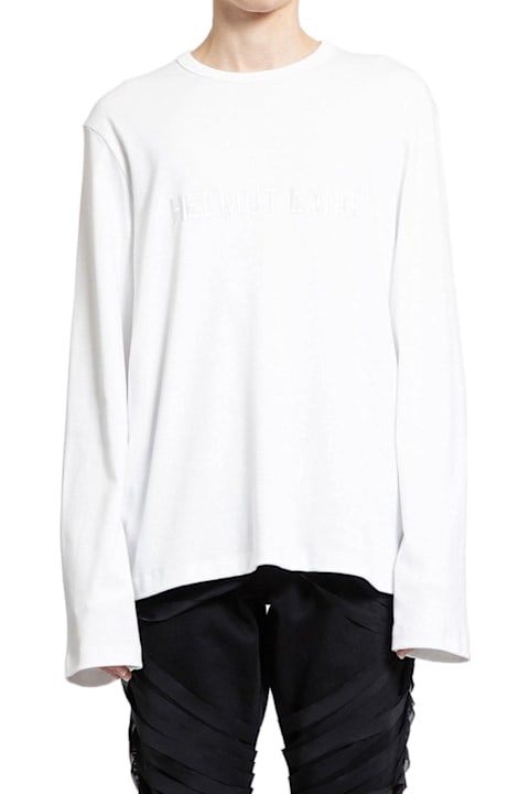 Helmut Lang ملابس علوية لـ القسم الرجالي Helmut Lang Logo-embroidered Long-sleeved T-shirt