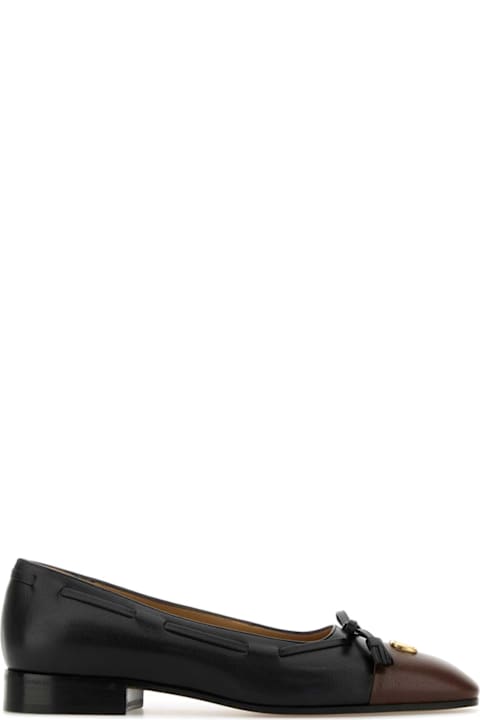Other Shoes for Men Valentino Garavani Black Leather Valet Du Roi Ballerinas