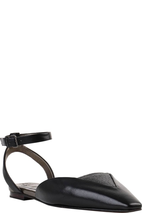 Brunello Cucinelli for Women Brunello Cucinelli Flat Leather Sandals