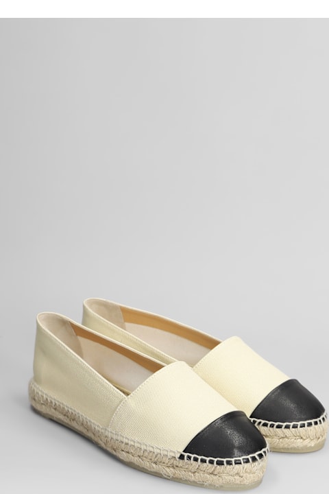Castañer Flat Shoes for Women Castañer Katty-264 Espadrilles In Beige Canvas
