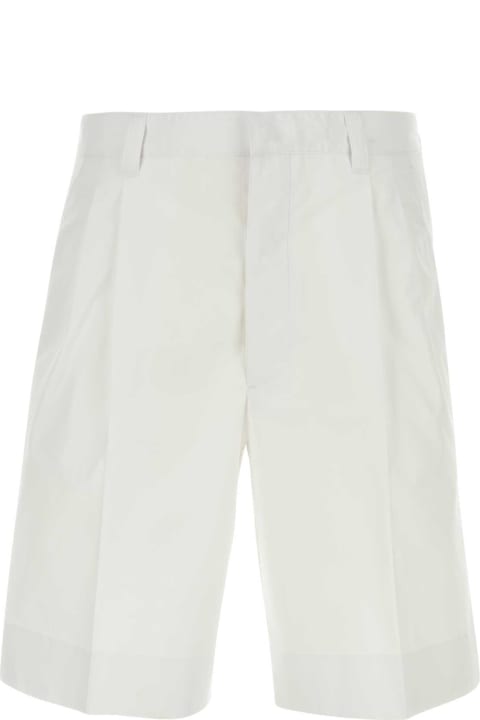 Prada Clothing for Men Prada White Cotton Bermuda Shorts