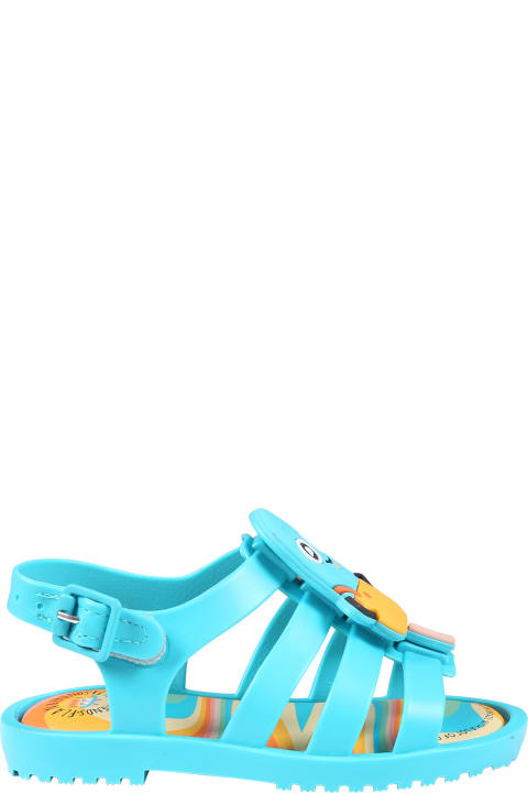 Melissa Shoes for Boys Melissa Light Blue Sandals For Kids With Cactus And Popsicle