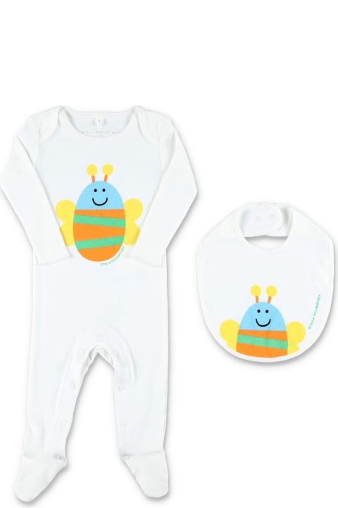 Bodysuits & Sets for Baby Girls Stella McCartney Kids Bee Print Sleepsuit And Bib Set