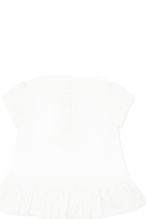 Topwear for Baby Boys Ralph Lauren White T-shirt For Baby Girl With Polo Bear