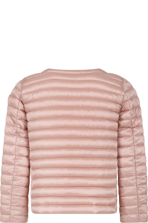 Homeware Save the Duck Pink Vela Down Jacket For Girl With Iconic Logo