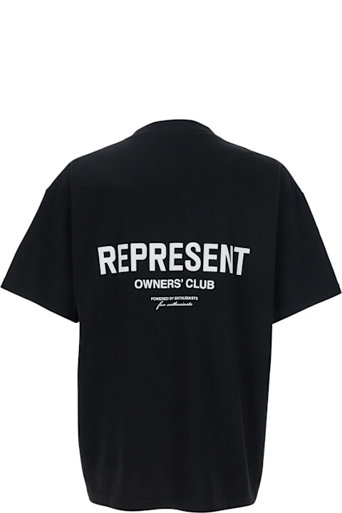 Homeware REPRESENT Black T-shirt With Logo On The Front And Maxi Logo On The Back In Cotton Man