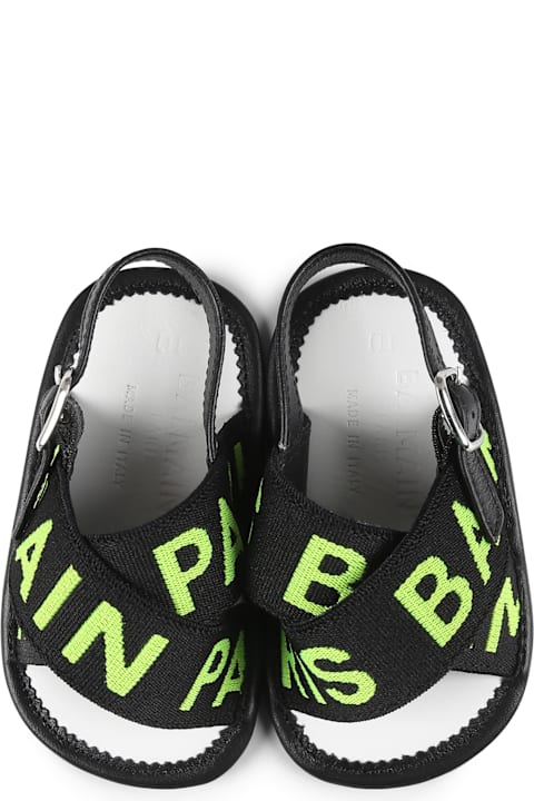 Balmain Shoes for Baby Girls Balmain Black Sandals Pour Babykids