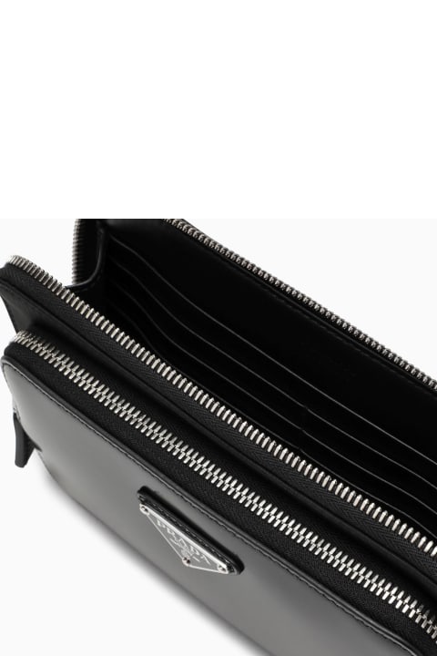 ショルダーバッグ PRADA FW25 Black leather crossbody bag (2VD061ZO6 F0002) Prada Black Polyamide Crossbody Bag 21cm FW25 – LOZURI®